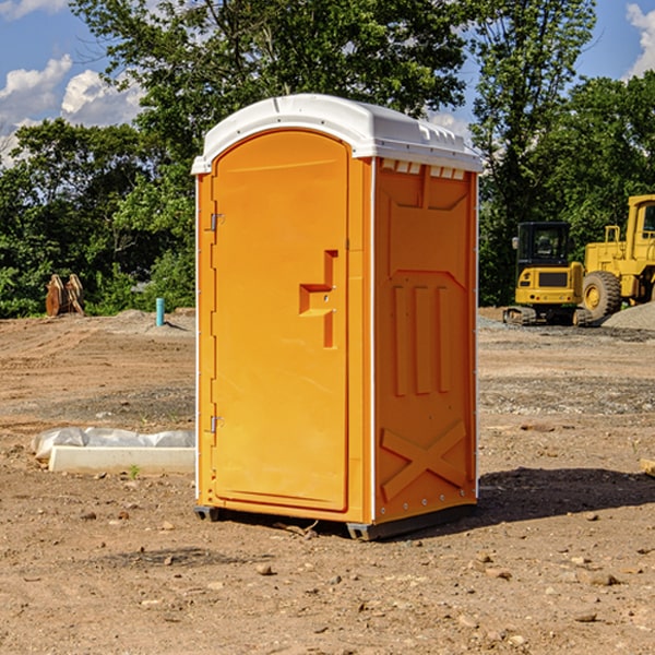 how often are the portable restrooms cleaned and serviced during a rental period in McCord Bend MO